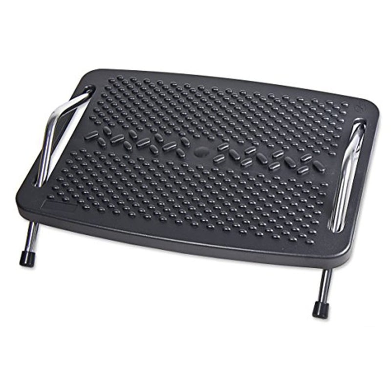 Syba Under The Desk Ergonomic Tilt Adjustable Foot Rest Metal Support with Massage Textured SY-ACC65065